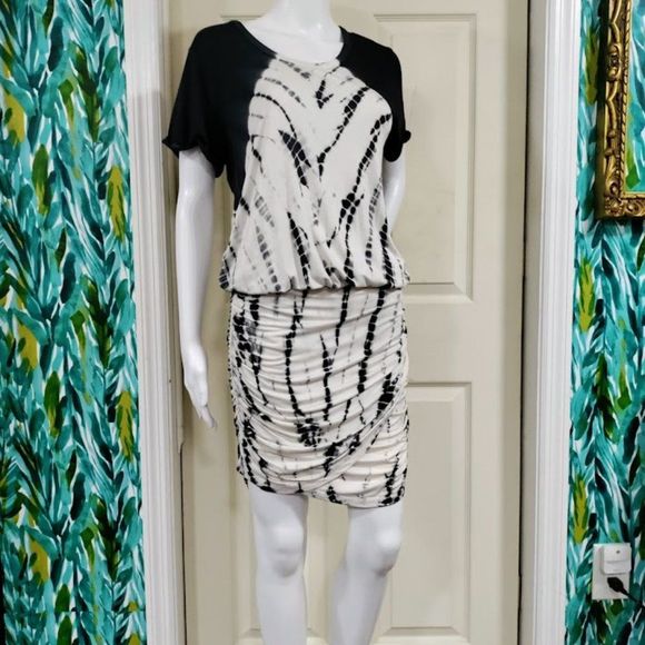 Young Fabulous & Broke Dresses & Skirts - NWT Young Fabulous and Broke Black and White Tye Die Summer Dress S